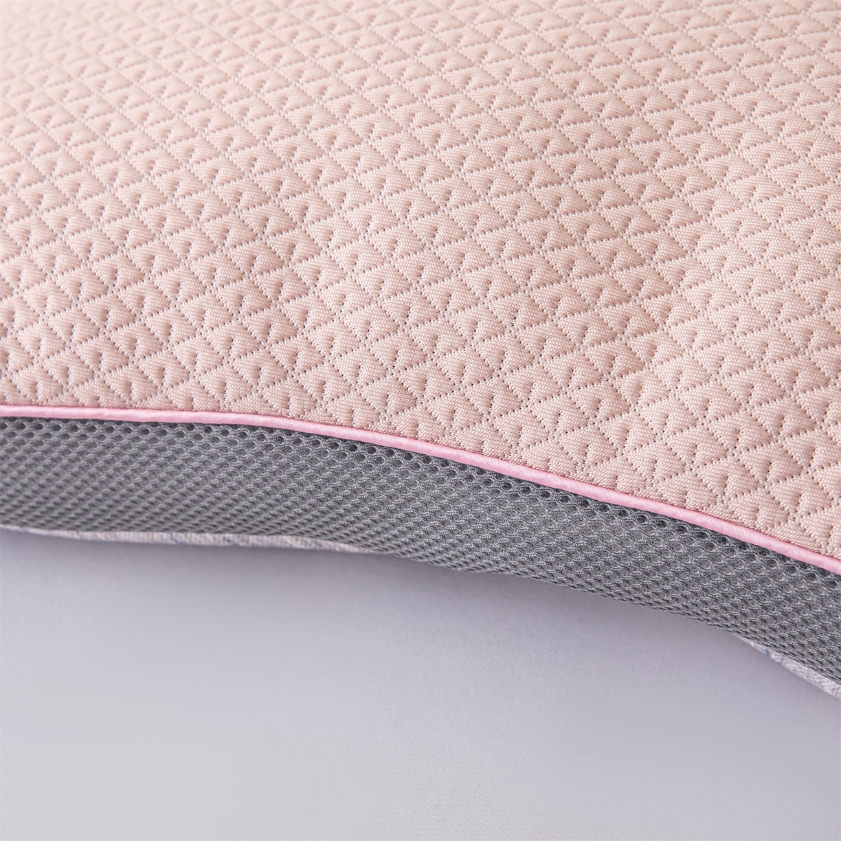 91家纺网 家纺一手货源 找家纺 麦肯锡 2026新款菱形福禄立体荞麦枕枕头枕芯 粉色