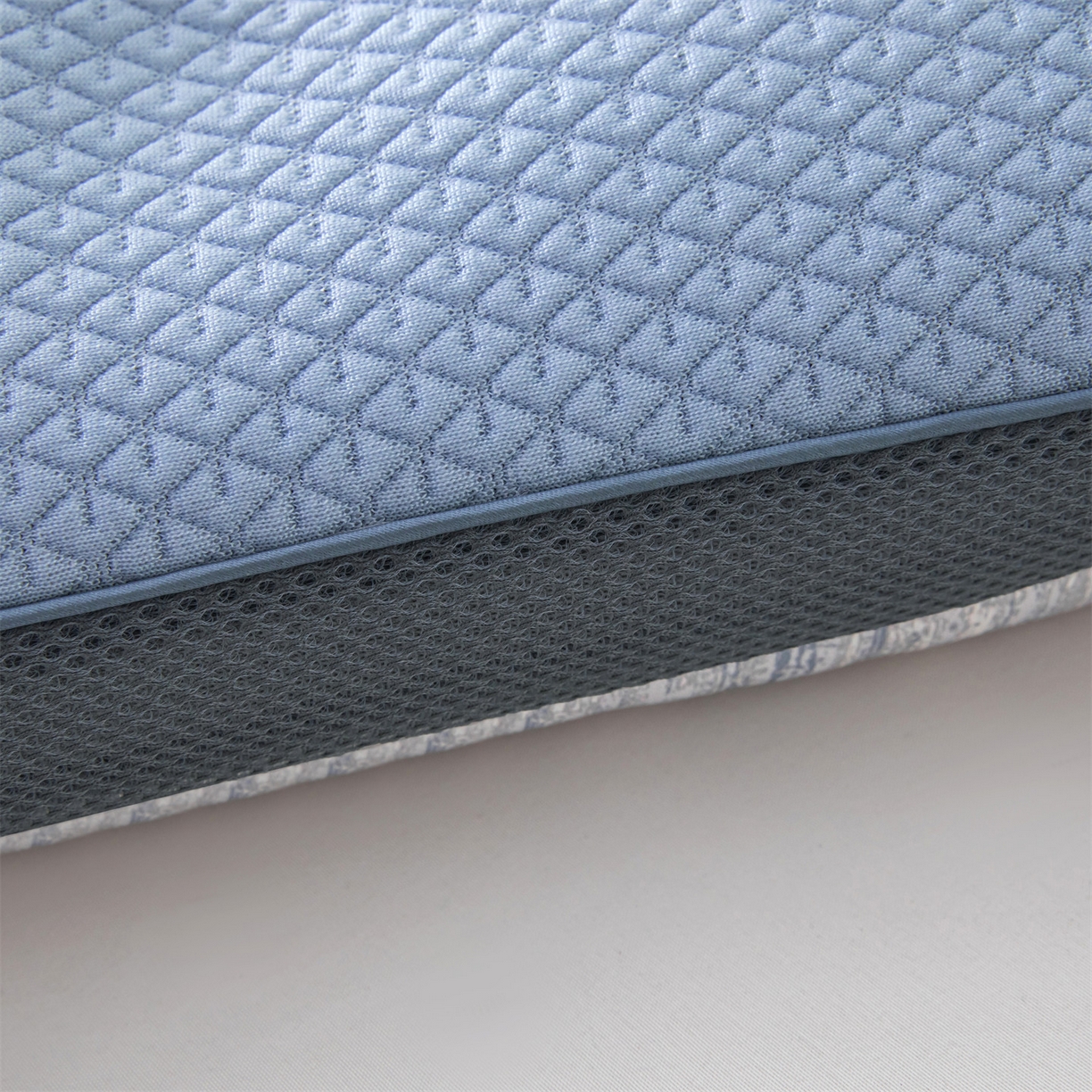 91家纺网 家纺一手货源 找家纺 麦肯锡 2026新款菱形福禄立体荞麦枕枕头枕芯 蓝色