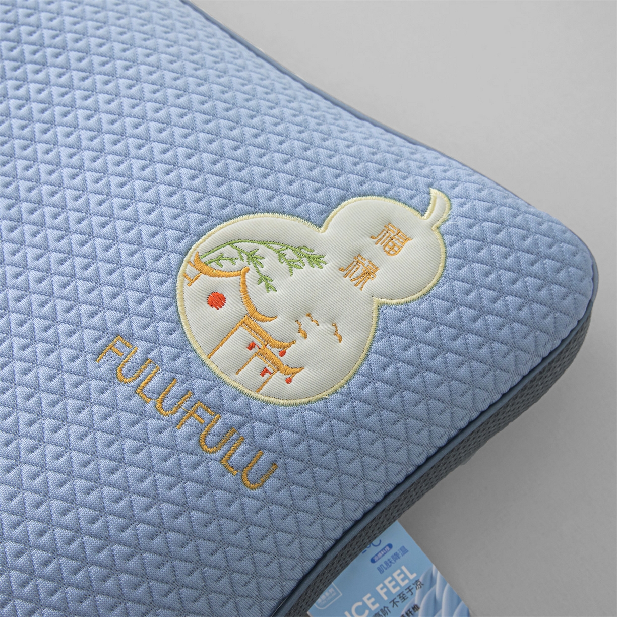 91家纺网 家纺一手货源 找家纺 麦肯锡 2026新款菱形福禄立体荞麦枕枕头枕芯 蓝色