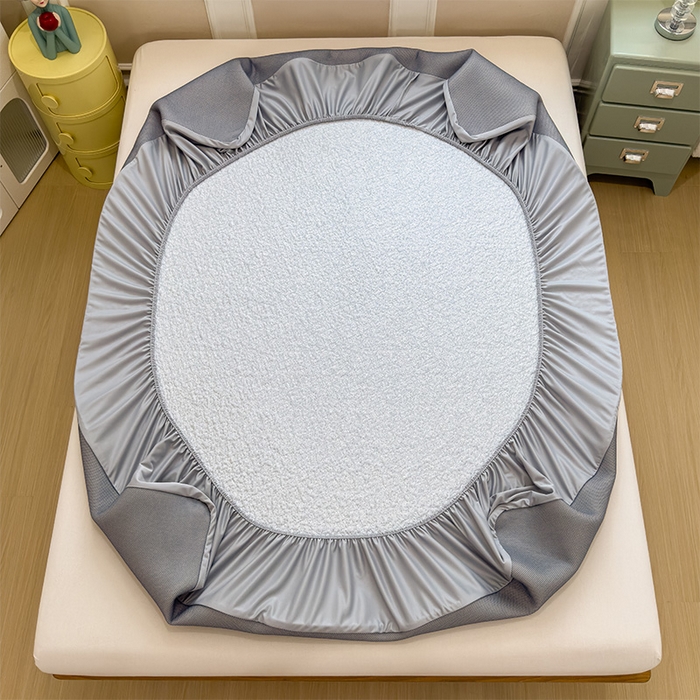 91家纺网 家纺一手货源 找家纺 莱家富 2026新款卡通夏天冰豆豆凉席三件套儿童单人冰丝席凉感值过0.21可机水洗宿舍空 床笠款睡梦狗狗