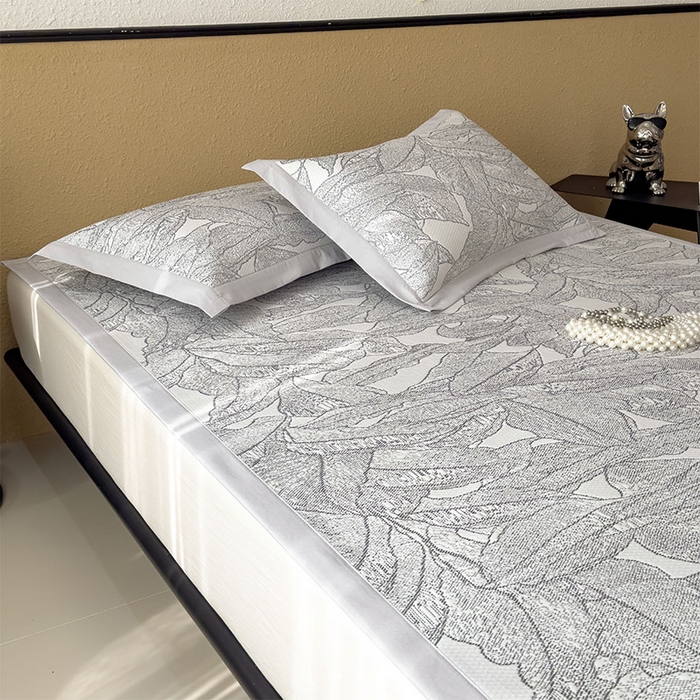 91家纺网 家纺一手货源 找家纺 （总）莱家富 2026新款凉感过0.21夏天家用床单软席子可机洗空调席夏季高端华夫格凉席三件套