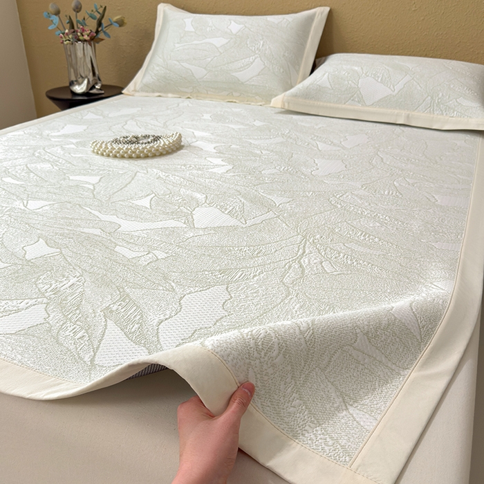 91家纺网 家纺一手货源 找家纺 （总）莱家富 2026新款凉感过0.21夏天家用床单软席子可机洗空调席夏季高端华夫格凉席三件套