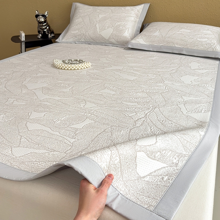 91家纺网 家纺一手货源 找家纺 （总）莱家富 2026新款凉感过0.21夏天家用床单软席子可机洗空调席夏季高端华夫格凉席三件套