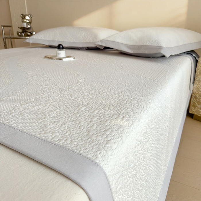 91家纺网 家纺一手货源 找家纺 （总）莱家富 2026新款冰丝凉席子夏天家用凉感值过0.21冰豆豆A类母婴级床单床笠可机洗-云