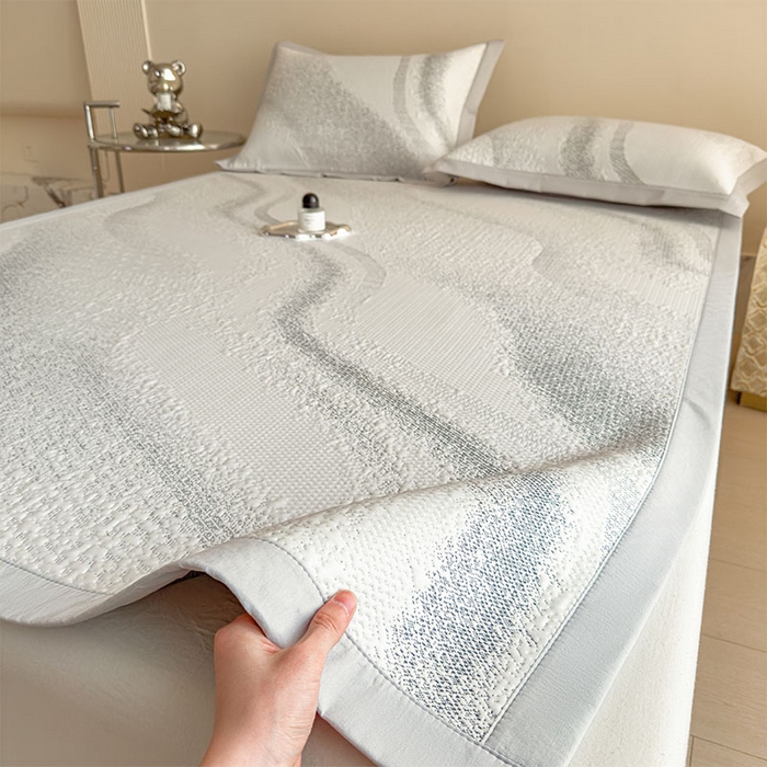 莱家富 2026新款冰丝凉席子夏天家用凉感值过0.21冰豆豆A类母婴级床单床笠可机洗-云 床席款岩石灰