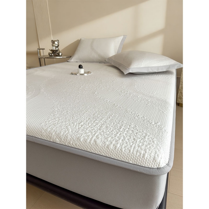 91家纺网 家纺一手货源 找家纺 莱家富 2026新款冰丝凉席子夏天家用凉感值过0.21冰豆豆A类母婴级床单床笠可机洗-云 床笠款蜜糖咖