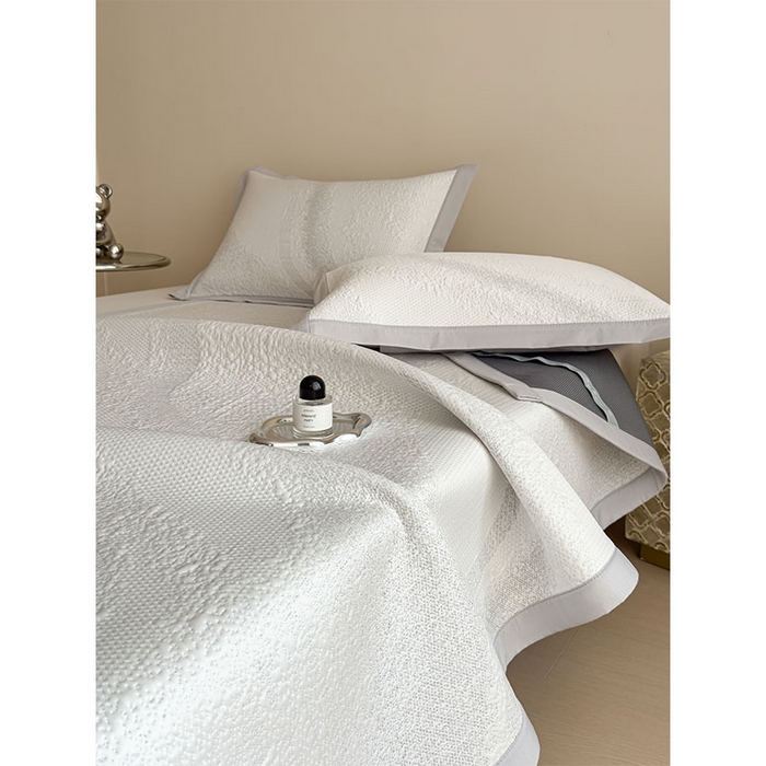 91家纺网 家纺一手货源 找家纺 莱家富 2026新款冰丝凉席子夏天家用凉感值过0.21冰豆豆A类母婴级床单床笠可机洗-云 床席款雪花浅灰