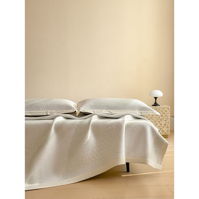 91家纺网 家纺一手货源 找家纺 莱家富 2026新款冰丝凉席子夏天家用凉感值过0.21冰豆豆A类母婴级床单床笠可机洗-云 床席款格兰绿