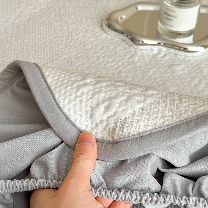 91家纺网 家纺一手货源 找家纺 莱家富 2026新款冰丝凉席子夏天家用凉感值过0.21冰豆豆A类母婴级床单床笠可机洗-云 床笠款蜜糖咖