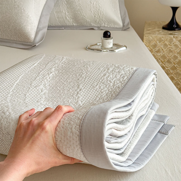 91家纺网 家纺一手货源 找家纺 莱家富 2026新款冰丝凉席子夏天家用凉感值过0.21冰豆豆A类母婴级床单床笠可机洗-云 床席款蜜糖咖