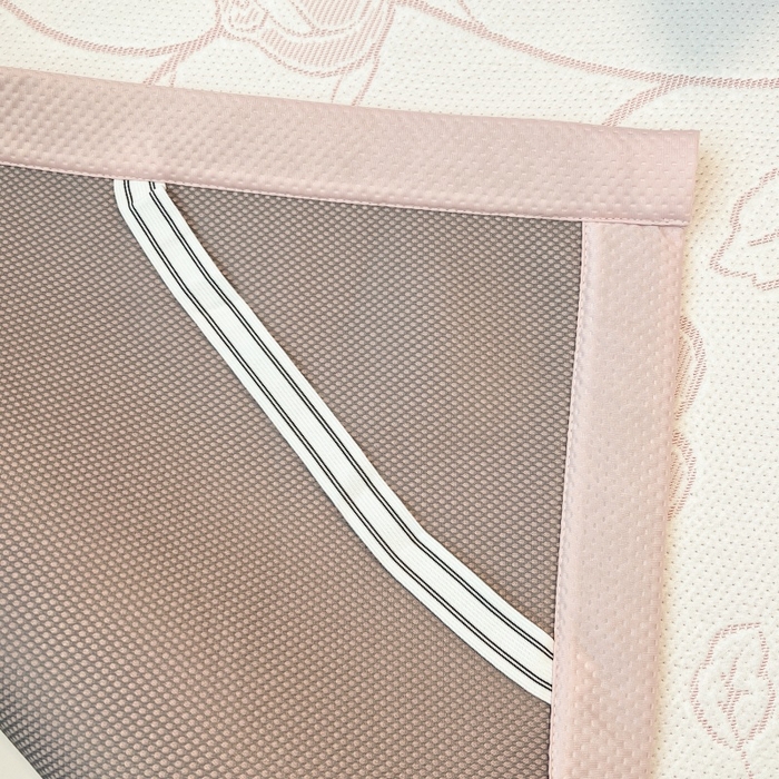 91家纺网 家纺一手货源 找家纺 川悦生活 2026新款PE凉感提花豆豆席平铺款三件套 沐月玫瑰-清粉