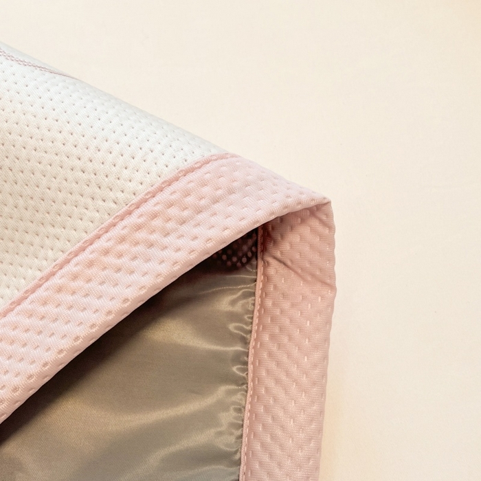 91家纺网 家纺一手货源 找家纺 川悦生活 2026新款PE凉感提花豆豆席平铺款三件套 沐月玫瑰-清粉