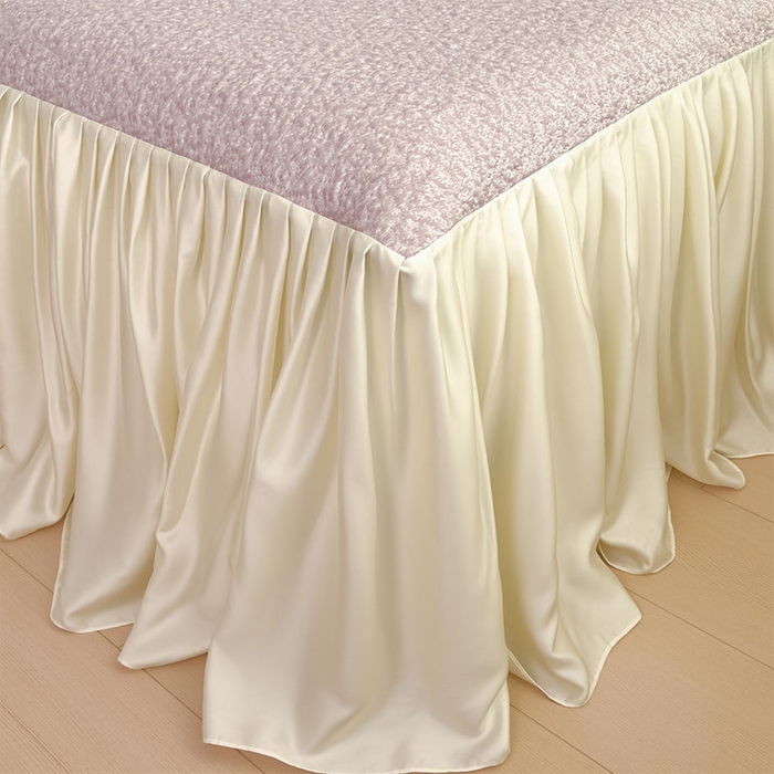 91家纺网 家纺一手货源 找家纺 莱家富 2026新款夏季凉感公主风冰豆豆花边凉席床裙款凉感值过0.21三件套可机洗冰丝空 豆豆物语-流连紫