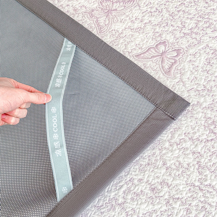 91家纺网 家纺一手货源 找家纺 （总）莱家富 2026新款公主风凉感值过0.21空调席子软席冰豆豆凉席三件套-蝴蝶蝶舞花语系列