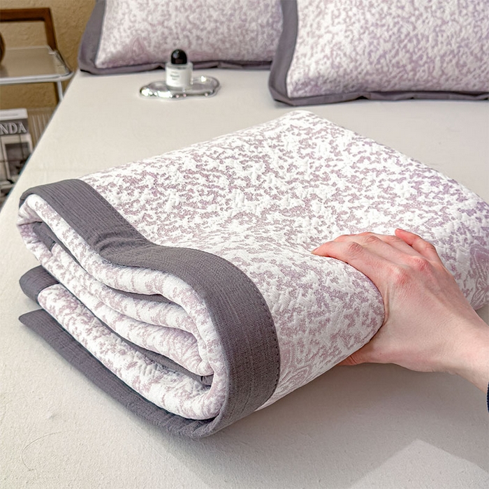 91家纺网 家纺一手货源 找家纺 （总）莱家富 2026新款公主风凉感值过0.21空调席子软席冰豆豆凉席三件套-蝴蝶蝶舞花语系列