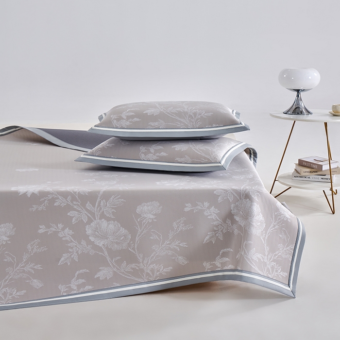 91家纺网 家纺一手货源 找家纺 （总）小牛席业 2026新款牡丹清凉大提花冰丝席凉席席子