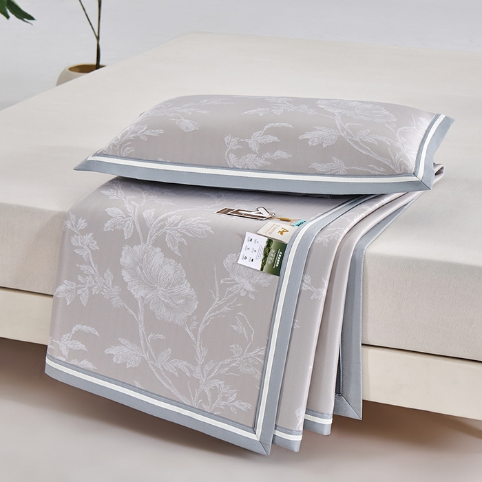 91家纺网 家纺一手货源 找家纺 （总）小牛席业 2026新款牡丹清凉大提花冰丝席凉席席子