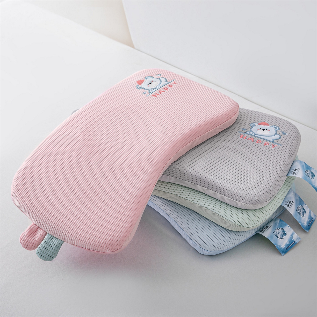 91家纺网 家纺一手货源 找家纺 （总）麦肯锡 2026新款柔纹花眠婴童记忆枕枕头枕芯