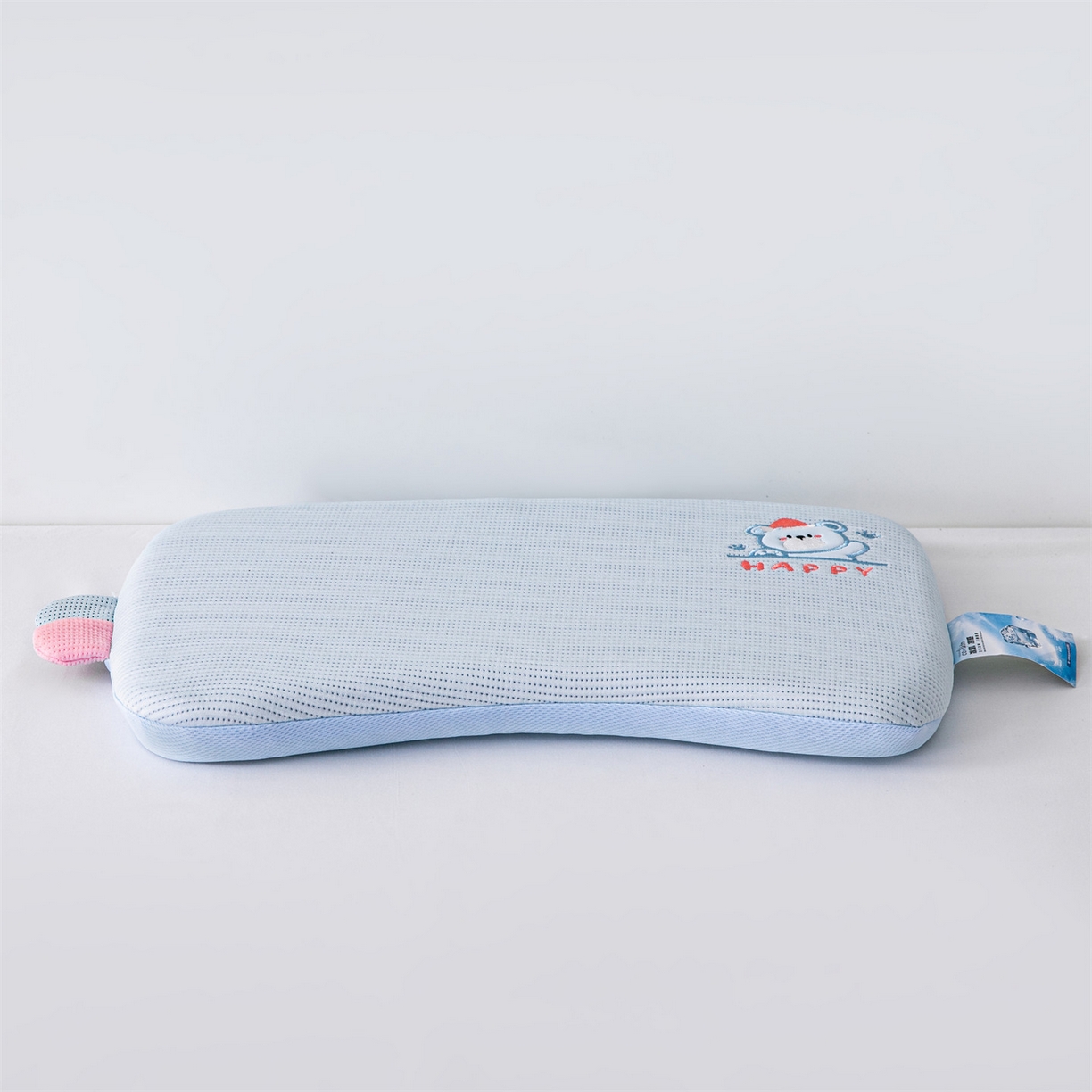 91家纺网 家纺一手货源 找家纺 麦肯锡 2026新款柔纹花眠婴童记忆枕枕头枕芯 蓝色