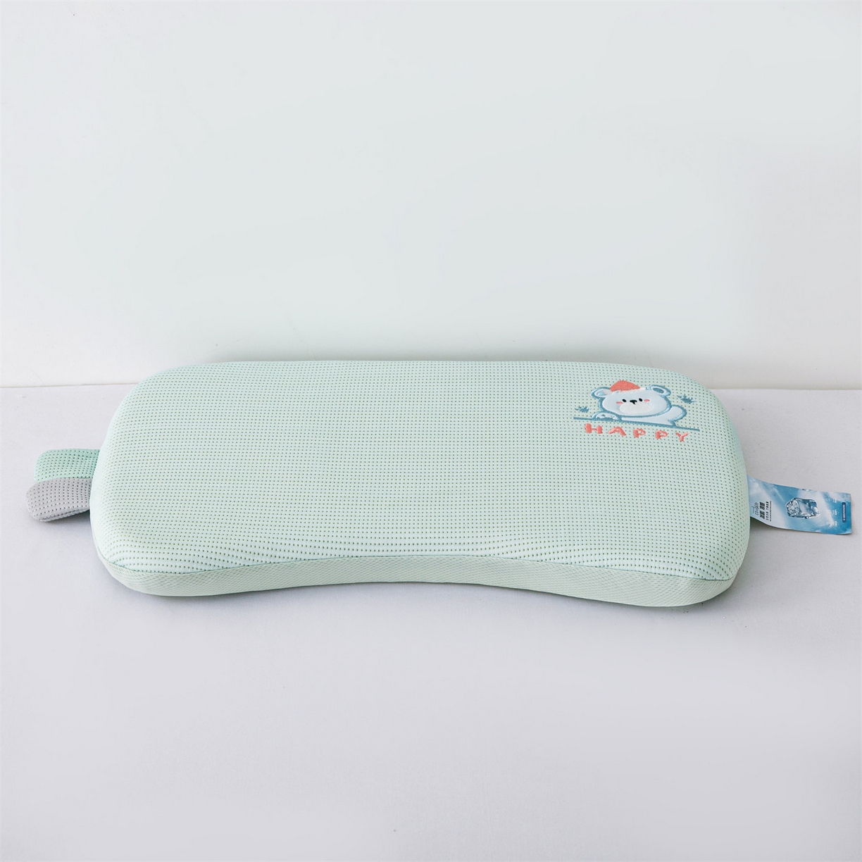 91家纺网 家纺一手货源 找家纺 麦肯锡 2026新款柔纹花眠婴童记忆枕枕头枕芯 绿色