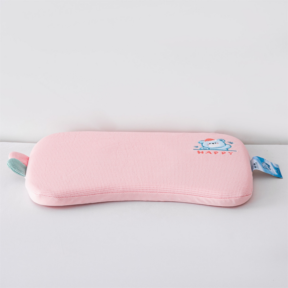 91家纺网 家纺一手货源 找家纺 麦肯锡 2026新款柔纹花眠婴童记忆枕枕头枕芯 粉色