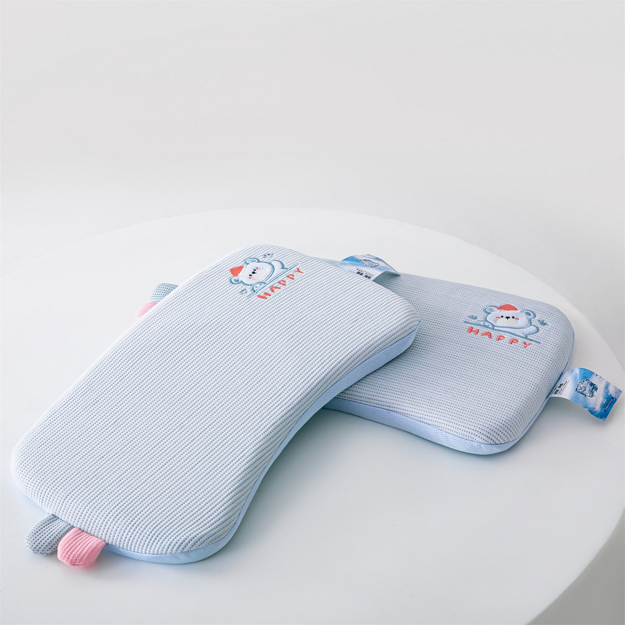 91家纺网 家纺一手货源 找家纺 麦肯锡 2026新款柔纹花眠婴童记忆枕枕头枕芯 蓝色