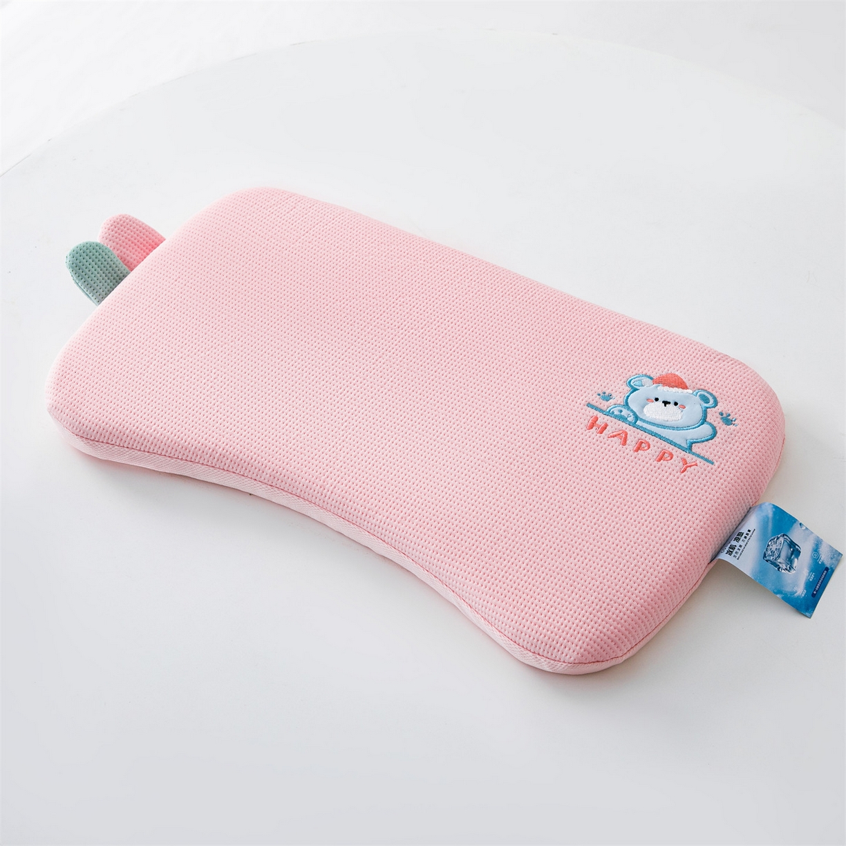 91家纺网 家纺一手货源 找家纺 麦肯锡 2026新款柔纹花眠婴童记忆枕枕头枕芯 粉色