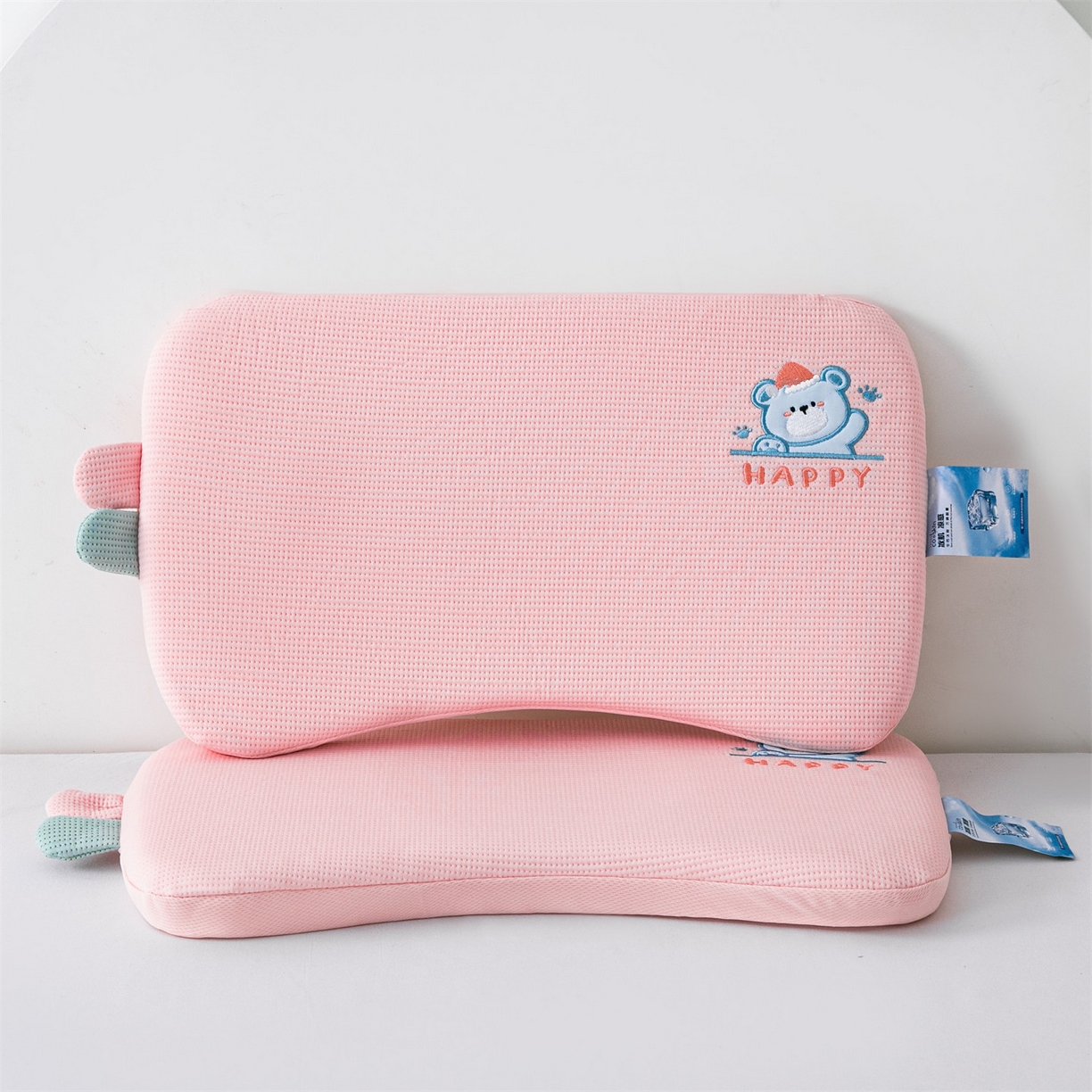 麦肯锡 2026新款柔纹花眠婴童记忆枕枕头枕芯 粉色