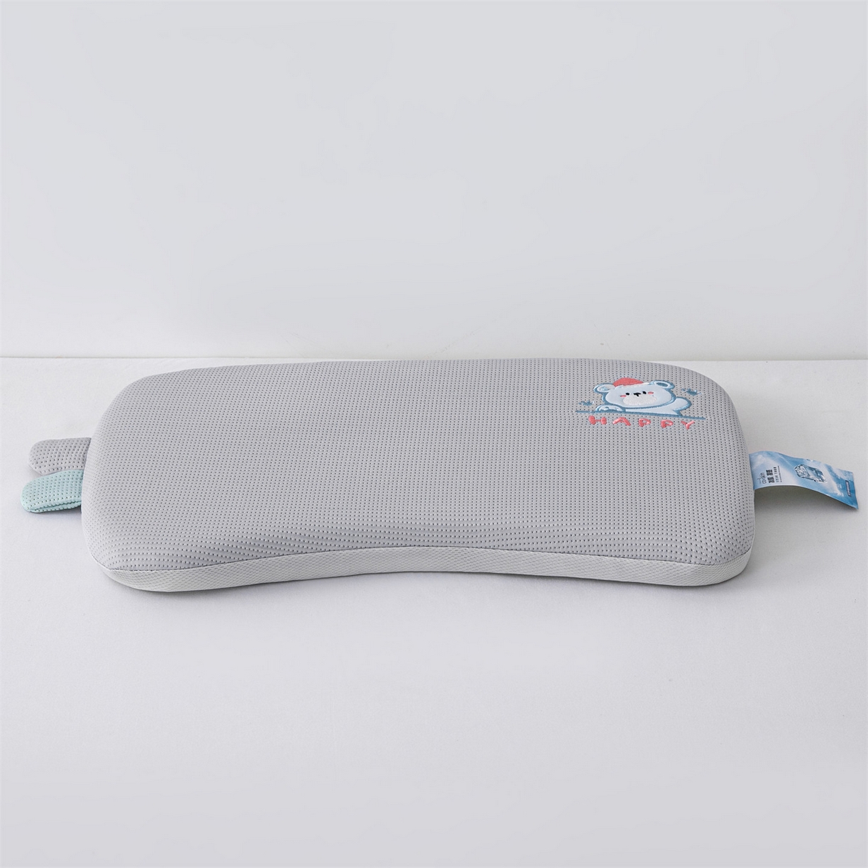 91家纺网 家纺一手货源 找家纺 麦肯锡 2026新款柔纹花眠婴童记忆枕枕头枕芯 灰色