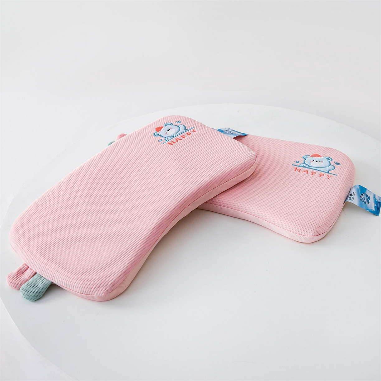 91家纺网 家纺一手货源 找家纺 麦肯锡 2026新款柔纹花眠婴童记忆枕枕头枕芯 粉色