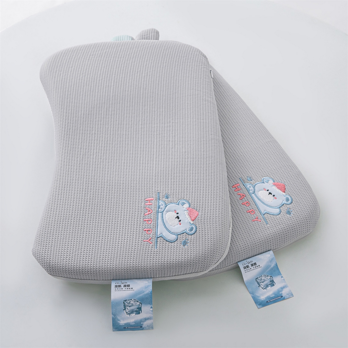 91家纺网 家纺一手货源 找家纺 麦肯锡 2026新款柔纹花眠婴童记忆枕枕头枕芯 灰色