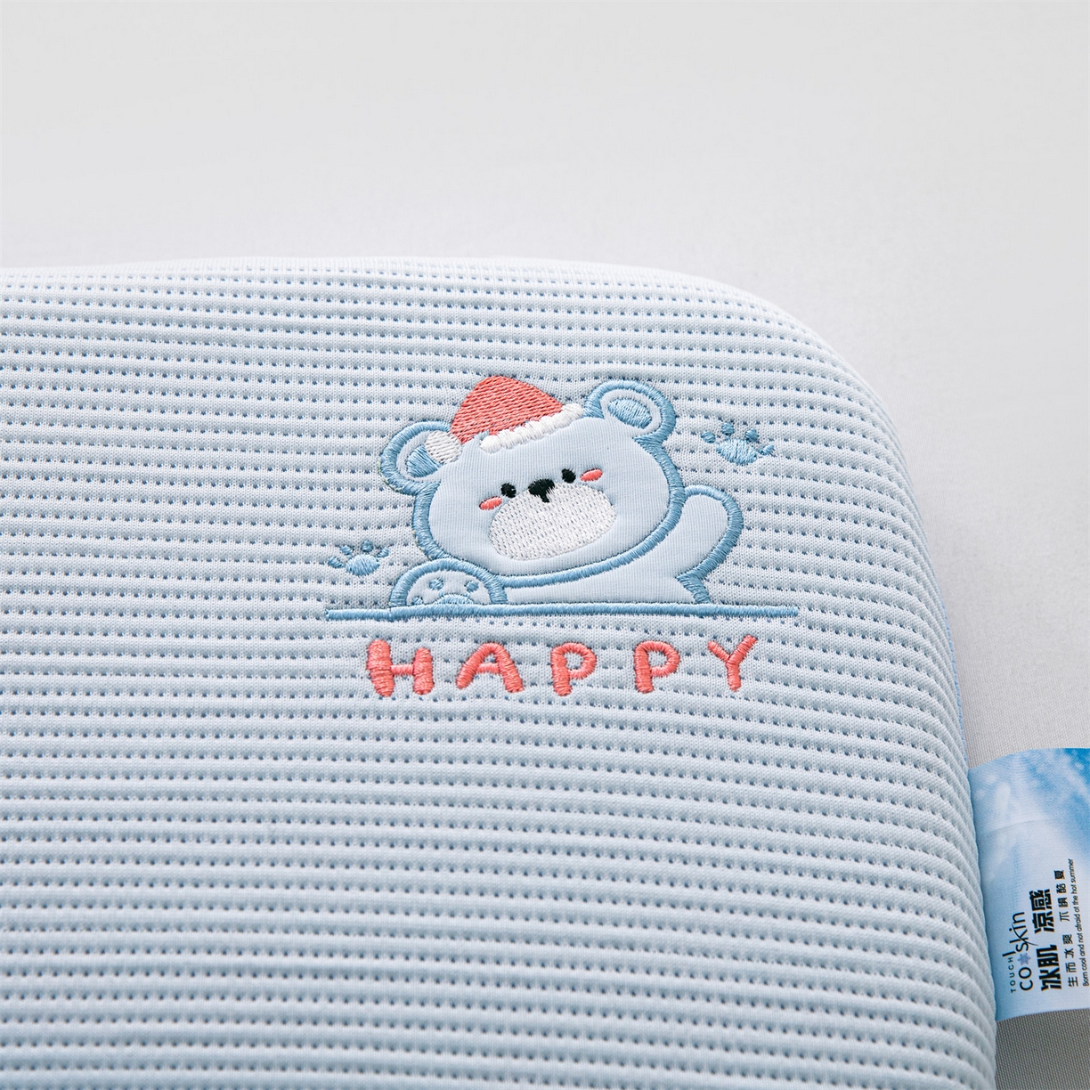 91家纺网 家纺一手货源 找家纺 麦肯锡 2026新款柔纹花眠婴童记忆枕枕头枕芯 蓝色