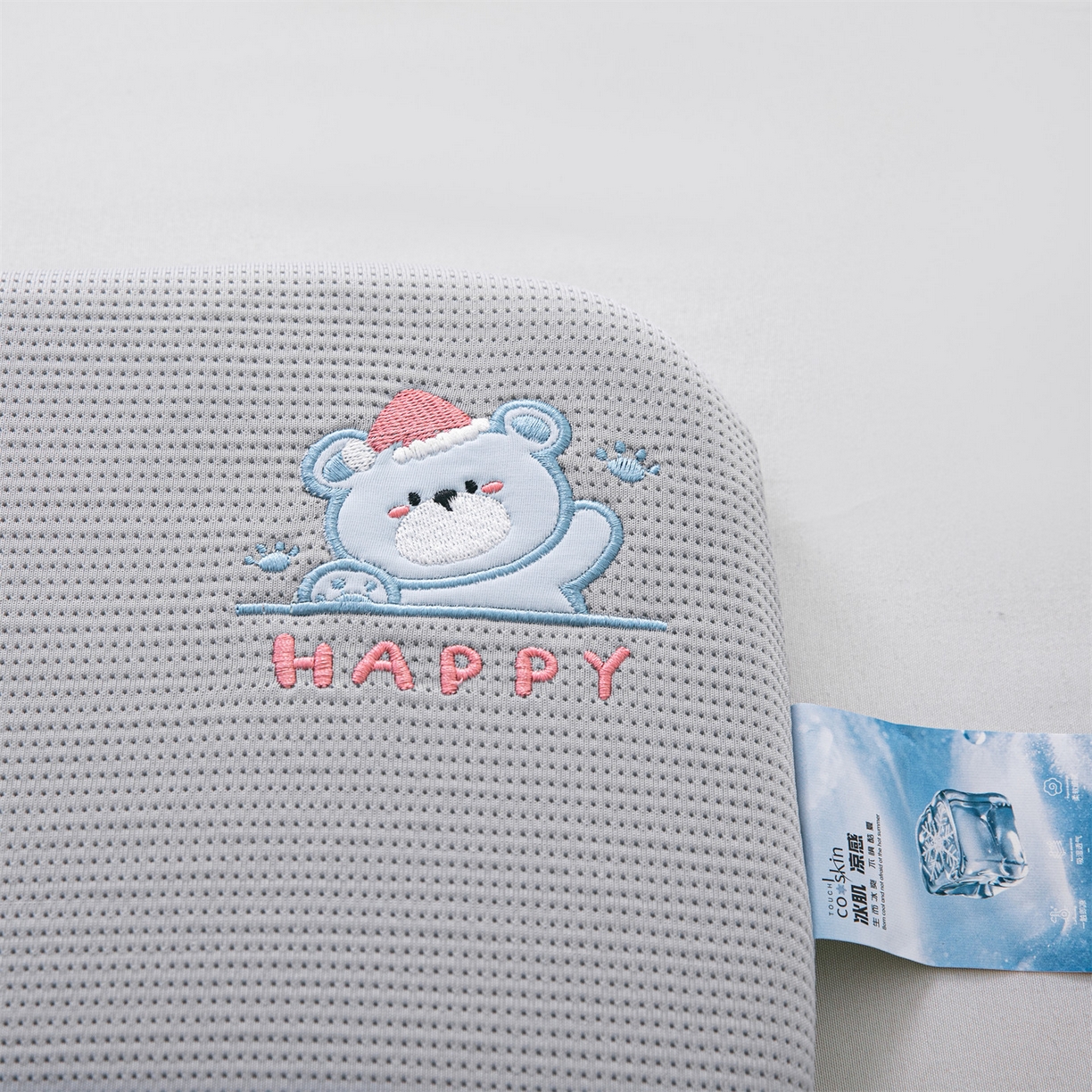 91家纺网 家纺一手货源 找家纺 麦肯锡 2026新款柔纹花眠婴童记忆枕枕头枕芯 灰色