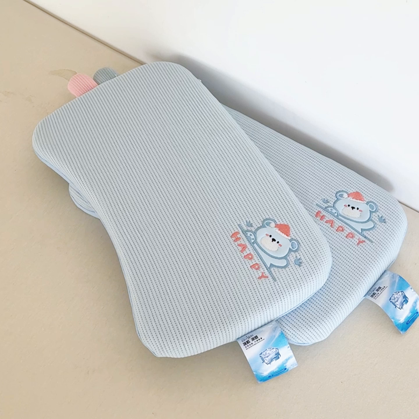 91家纺网 家纺一手货源 找家纺 麦肯锡 2026新款柔纹花眠婴童记忆枕枕头枕芯 蓝色