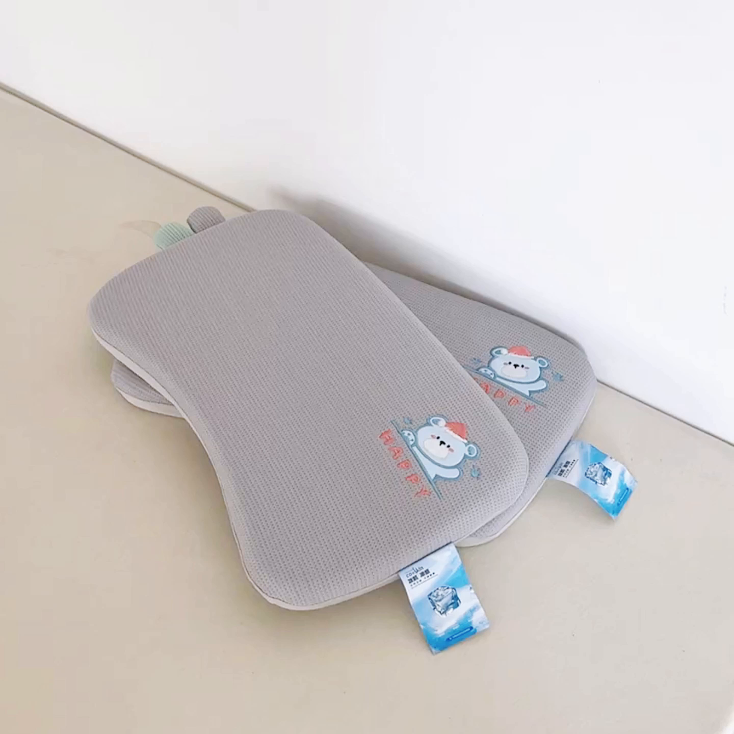 91家纺网 家纺一手货源 找家纺 麦肯锡 2026新款柔纹花眠婴童记忆枕枕头枕芯 灰色