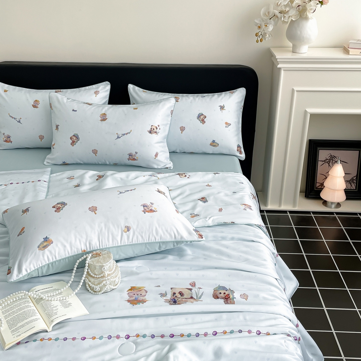 91家纺网 家纺一手货源 找家纺 （总）慕晨 2023新款纯色双拼双面绒法兰绒牛奶绒四件套被套直播爆款