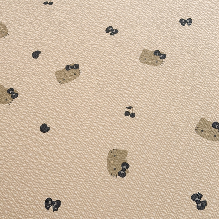 91家纺网 家纺一手货源 找家纺 几禾 2026新款高克重泡芙纱~印花款（单床笠）浅糯系列-110g CL浅糯-咖啡小猫