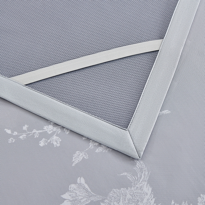 91家纺网 家纺一手货源 找家纺 小牛席业 2026新款牡丹清凉大提花冰丝席凉席席子 灰色