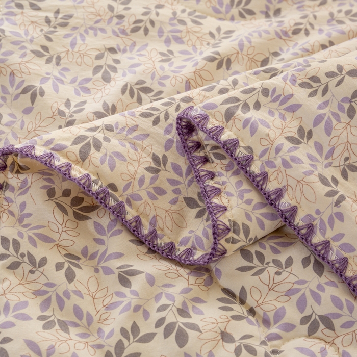 91家纺网 家纺一手货源 找家纺 爱微坊 2026新款A类水洗棉小碎花贝壳边夏被 枝繁叶茂