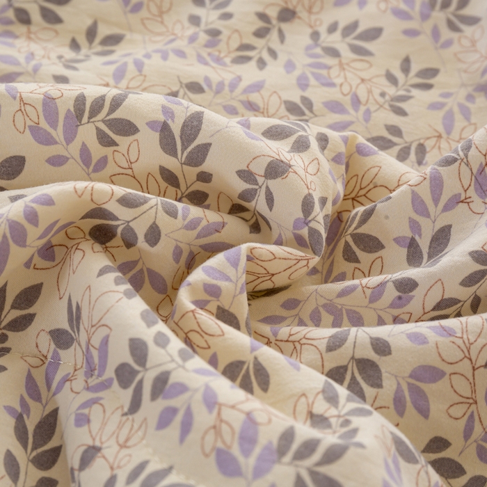 91家纺网 家纺一手货源 找家纺 爱微坊 2026新款A类水洗棉小碎花贝壳边夏被 枝繁叶茂