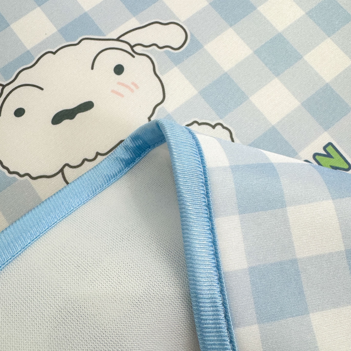 91家纺网 家纺一手货源 找家纺 （总）博雅 2026新款蜡笔小新正版授权小冰皮小版印花凉席-平铺款