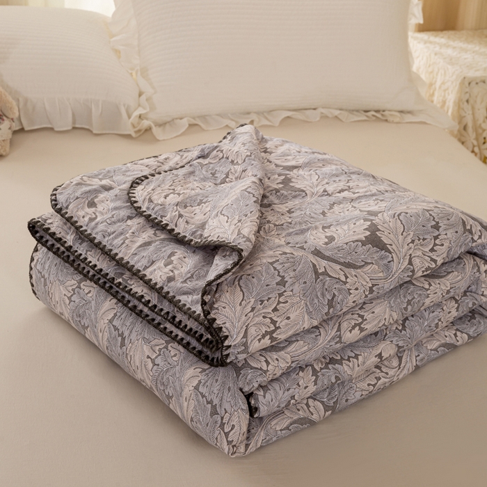 爱微坊 2026新款A类水洗棉小碎花贝壳边夏被 蝶恋花