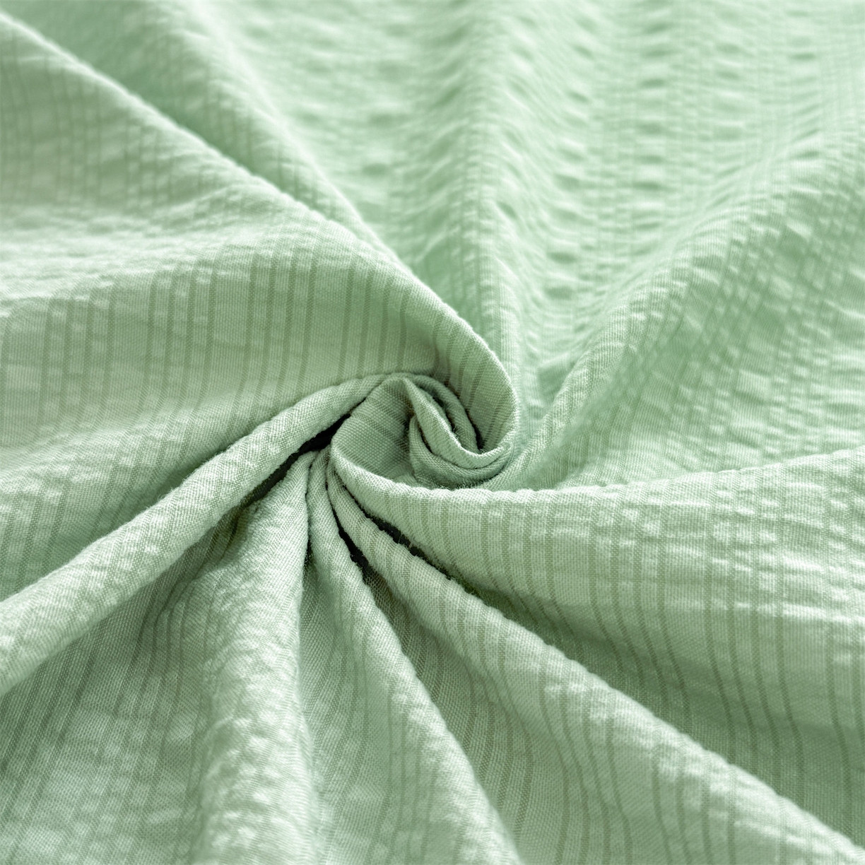 91家纺网 家纺一手货源 找家纺 女子家纺 2026新款亲肤泡芙纱印花床笠单床笠床笠单件 森林绿