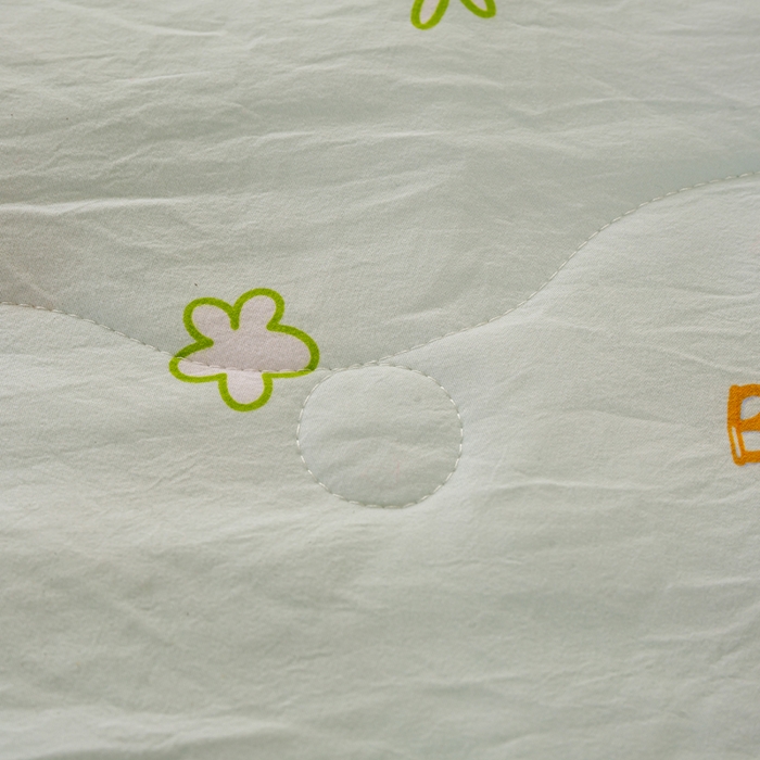 91家纺网 家纺一手货源 找家纺 爱微坊 2026新款A类水洗棉小碎花贝壳边夏被 俏皮熊