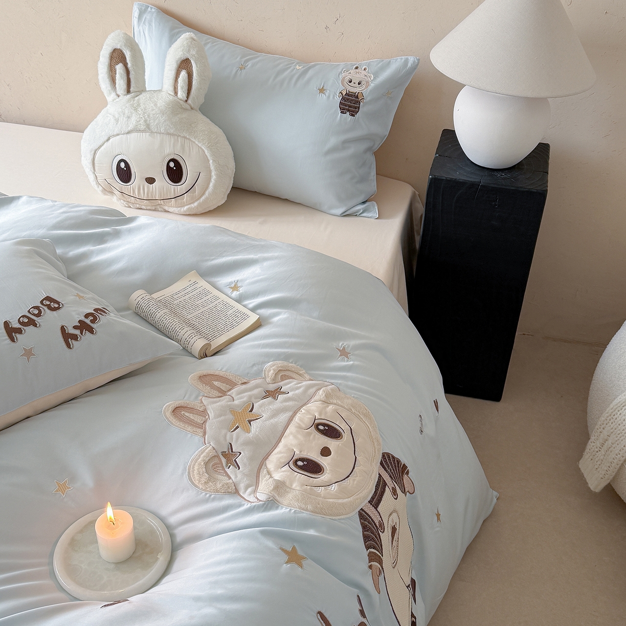 91家纺网 家纺一手货源 找家纺 （总）优悦生活馆 2026新款全棉贴布绣四件套-幸运布布