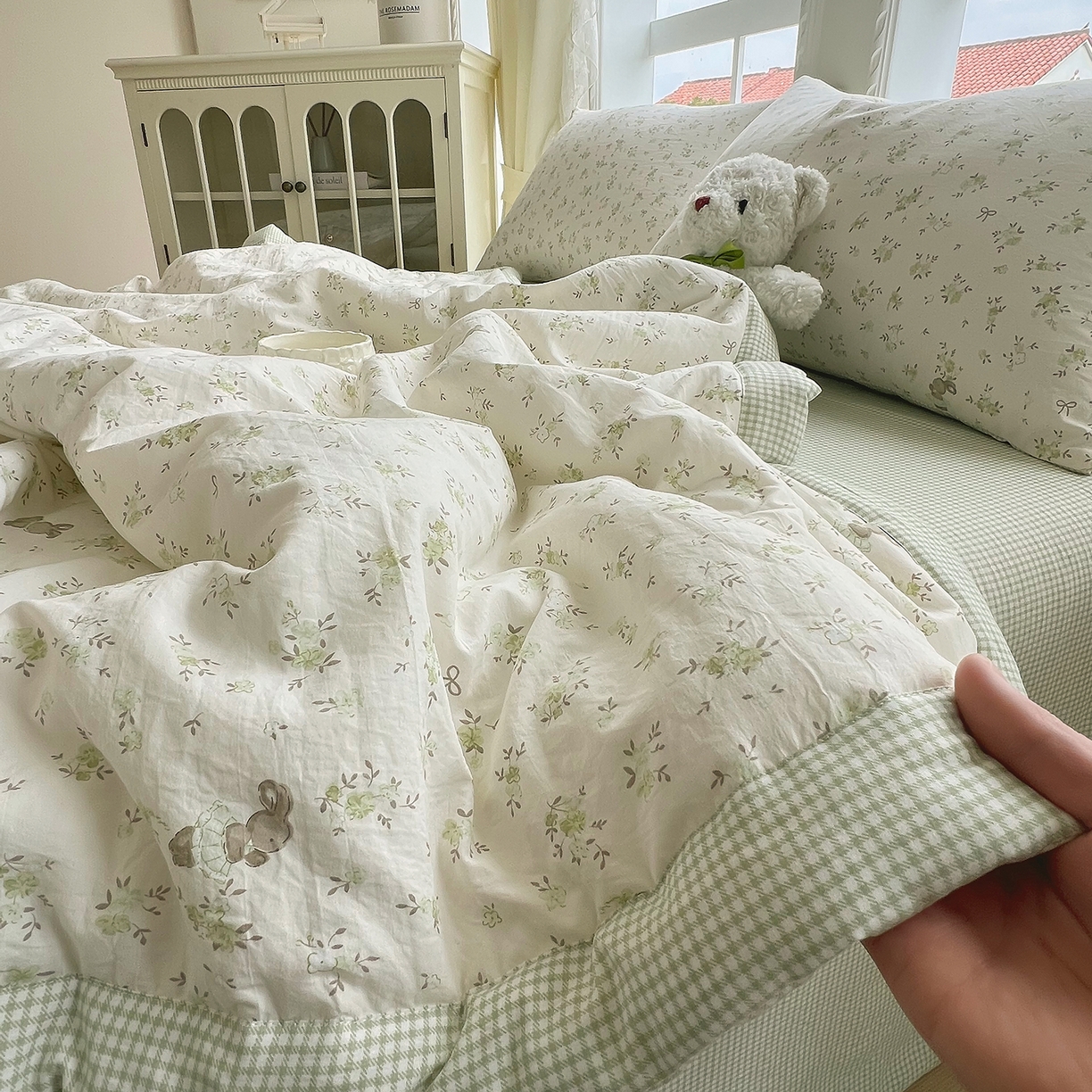 91家纺网 家纺一手货源 找家纺 （总）梵克保罗 2026春夏新款抗菌亲肤棉田园碎花格子单夏被夏被四件套空调被