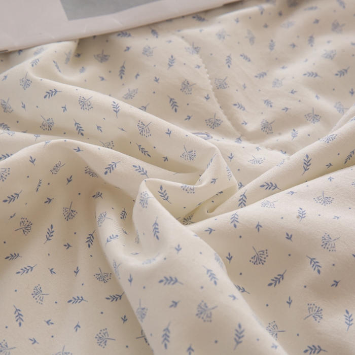 91家纺网 家纺一手货源 找家纺 爱微坊 2026新款A类水洗棉小碎花贝壳边夏被 蝴蝶结