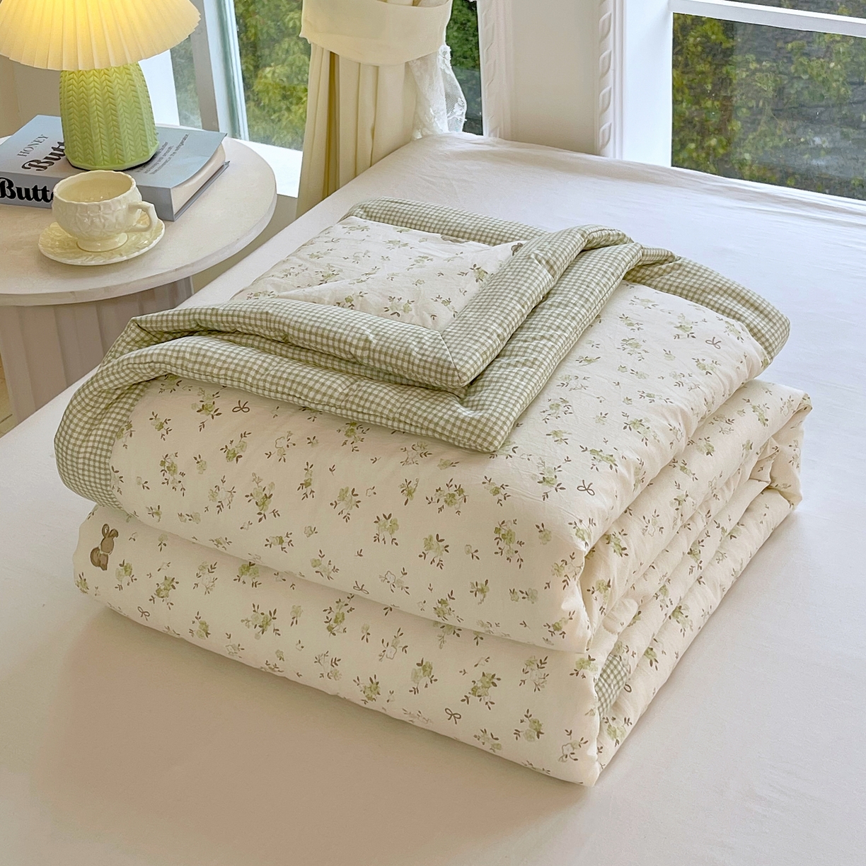 91家纺网 家纺一手货源 找家纺 （总）梵克保罗 2026春夏新款抗菌亲肤棉田园碎花格子单夏被夏被四件套空调被