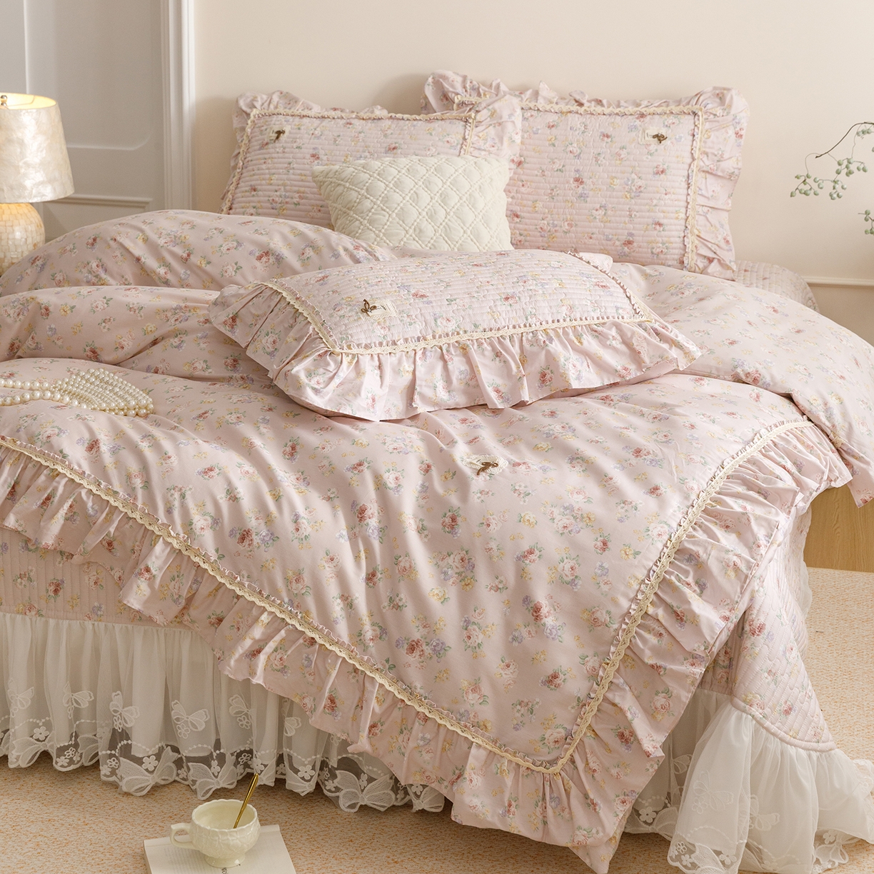 91家纺网 家纺一手货源 找家纺 （总）菊上家纺 2026新款40支全棉纯棉斜纹床盖款四件套