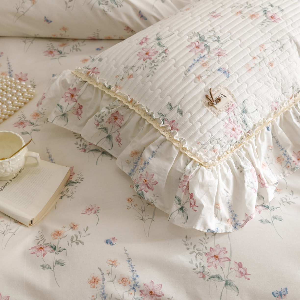 91家纺网 家纺一手货源 找家纺 菊上家纺 2026新款40支全棉纯棉斜纹床盖款四件套 兰蔻